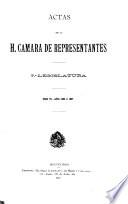 Libro Actas de la H. Cámara de Representantes ...