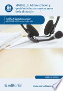 Libro Administración y gestión de las comunicaciones de la dirección. ADGG0108