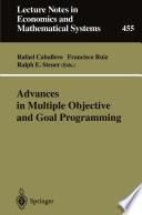 Libro Advances in Multiple Objective and Goal Programming