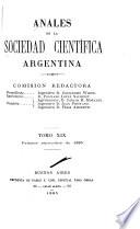 Libro Anales de la Sociedad Científica Argentina