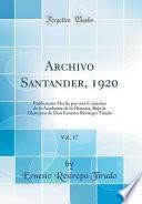 Libro Archivo Santander, 1920, Vol. 17