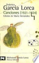 Libro Canciones, 1921-1924