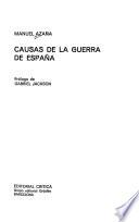 Libro Causas de la guerra de España