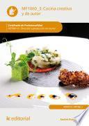 Libro Cocina creativa y de autor. HOTR0110