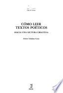 Libro Cómo leer textos poéticos