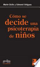 Libro Cómo se decide una psicoterapia de niños