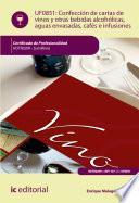 Libro Confección de cartas de vinos, otras bebidas alcohólicas, aguas envasadas, cafés e infusiones. HOTR0209