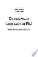 Libro Criterios para la construcción del P.E.I.