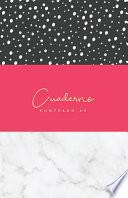 Libro Cuaderno Punteado A5: Cuadrícula de 5 MM - 75 Páginas Dot Grid Bullet Journal - Tamaño Mediano - Hermoso Rosa Americana Y Mármol