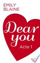 Libro Dear You - Acte 1