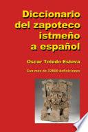 Libro Diccionario del zapoteco istmeño a español