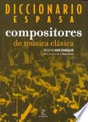 Libro Diccionario Espasa compositores de música clásica