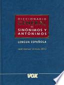 Libro Diccionario general de sinónimos y antónimos