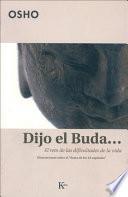 Libro Dijo El Buda...