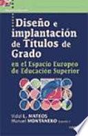 Libro Diseño e implantación de Títulos de Grado en el Espacio Europeo de Educación Superior