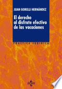 Libro El derecho al disfrute efectivo de las vacaciones