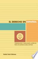 Libro El derecho en español