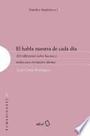 Libro El habla nuestra de cada día