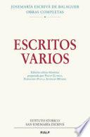 Libro Escritos varios (1927-1974). Edición crítico-histórica