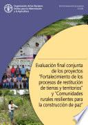 Libro Evaluación final conjunta de los proyectos “Fortalecimiento de los procesos de restitución de tierras y territorios” y “Comunidades rurales resilientes para la construcción de paz”