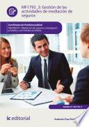 Libro Gestión de las actividades de mediación de seguros. ADGN0210
