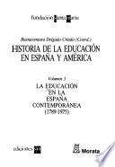 Libro Historia de la educación en España y América