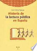 Libro Historia de la lectura pública en España