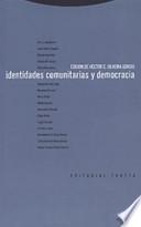 Libro Identidades comunitarias y democracia
