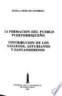 Libro La formación del pueblo puertorriqueño