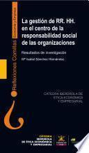 Libro La gestión de recursos humanos en el centro de la responsabilidad social de las organizaciones