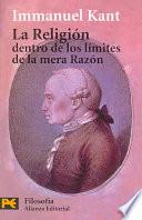 Libro La religión dentro de los límites de la mera razón