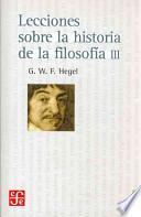 Libro Lecciones sobre la historia de la filosofía