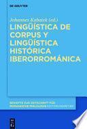 Libro Lingüística de corpus y lingüística histórica iberorrománica