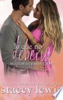 Libro Lo que no debería