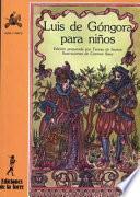 Libro Luis de Góngora para niños