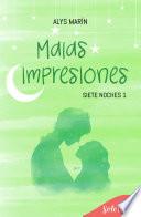 Libro Malas impresiones (Siete noches 1)