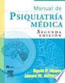 Libro Manual de Psiquiatría Médica