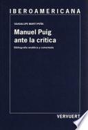 Libro Manuel Puig ante la crítica