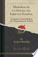 Libro Memorias de un Oficial del Ejército Español