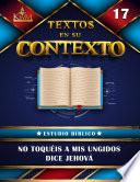 Libro No Toquéis a mis ungidos