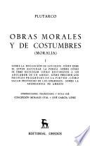 Libro Obras morales y de costumbres