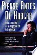 Libro Piense antes de hablar