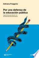 Libro Por una defensa de la educación pública