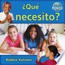 Libro ¿Qué necesito?
