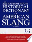 Libro Random House Historical Dictionary of American Slang: A-G