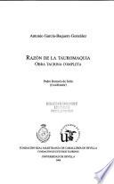 Libro Razón de la tauromaquia