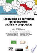 Libro Resolución de conflictos en el deporte