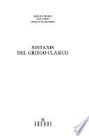 Libro Sintaxis del griego clásico