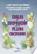 Libro Tablas de composición para platos cocinados