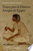 Libro Textos para la Historia Antigua de Egipto